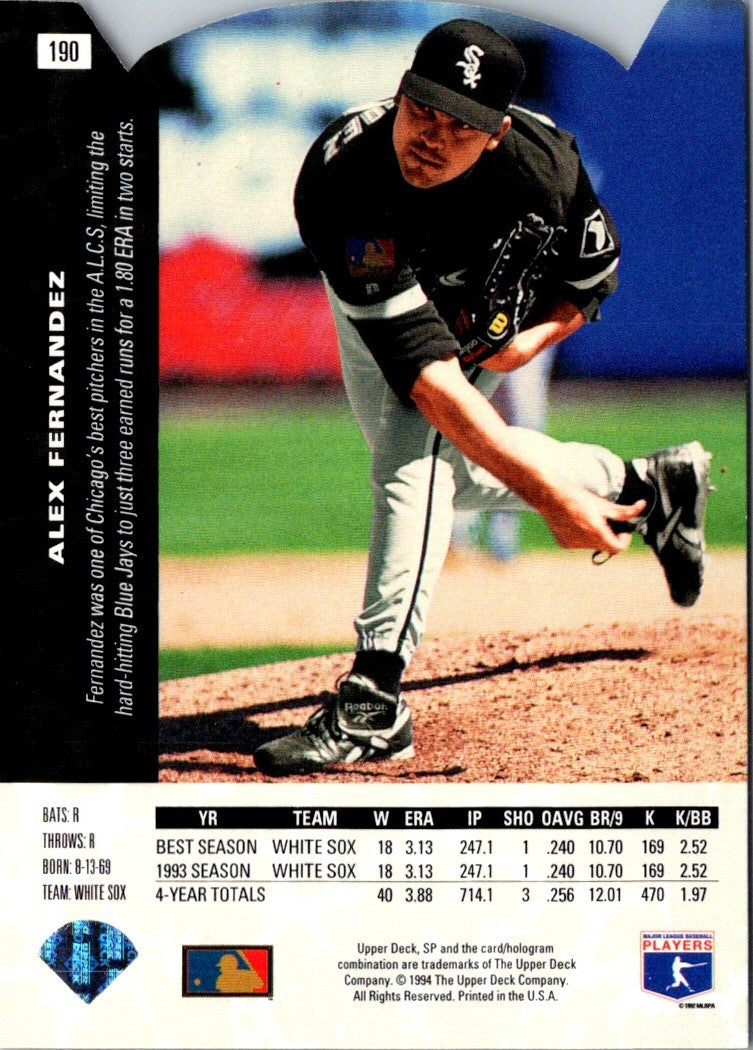 1994 SP Die Cut Alex Fernandez