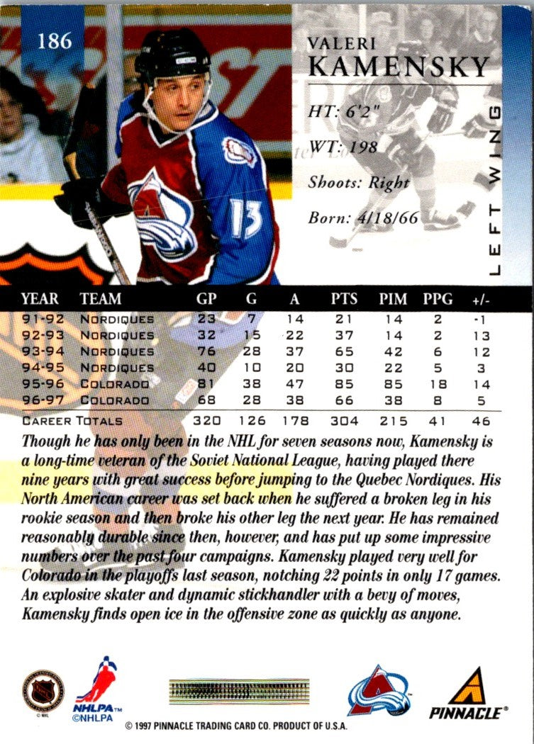 1997 Pinnacle Valeri Kamensky