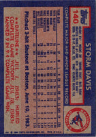 1984 Topps Storm Davis #140