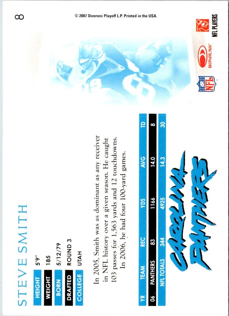 2007 Donruss Threads Steve Smith