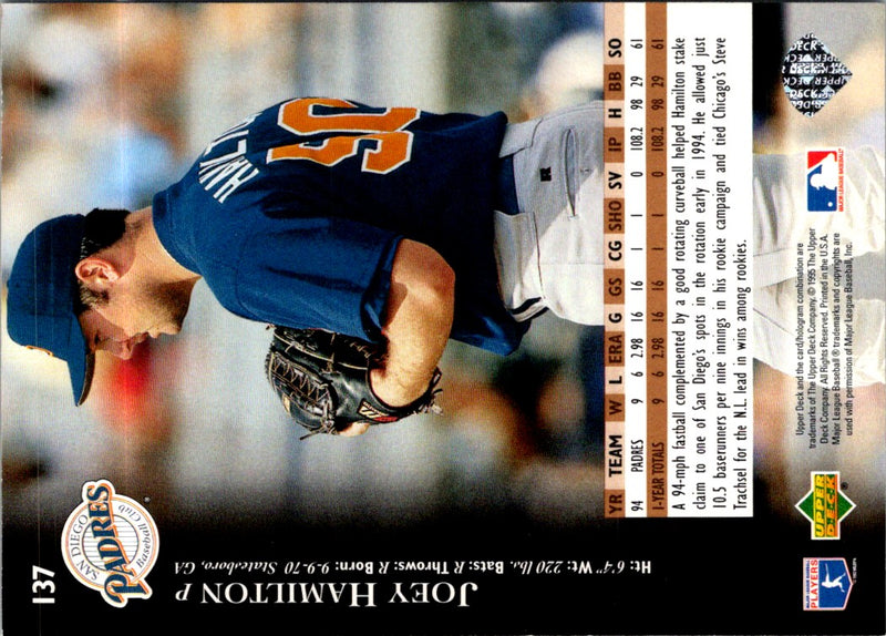 1995 Upper Deck Joey Hamilton