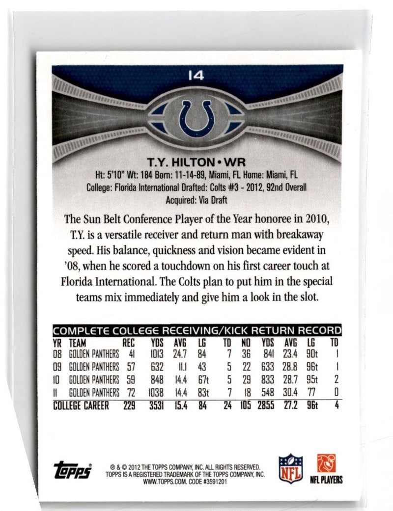 2012 Topps T.Y. Hilton