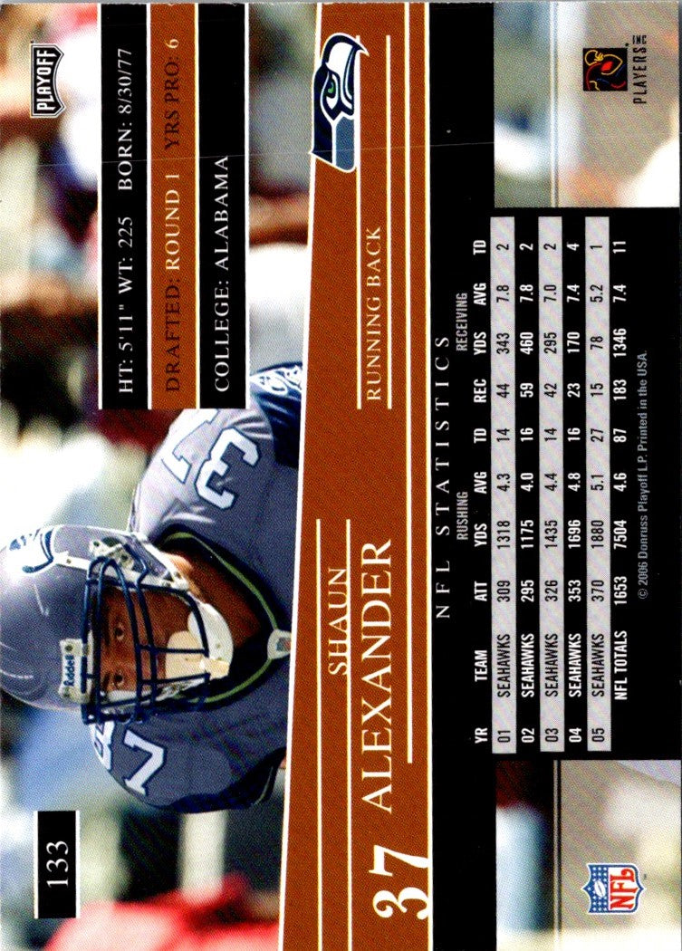 2006 Playoff Prestige Shaun Alexander