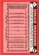 1986 Topps Traded Omar Moreno