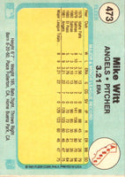 1982 Fleer Mike Witt #473 Rookie