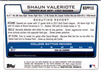 2012 Bowman Draft Picks & Prospects Shaun Valeriote #BDPP133