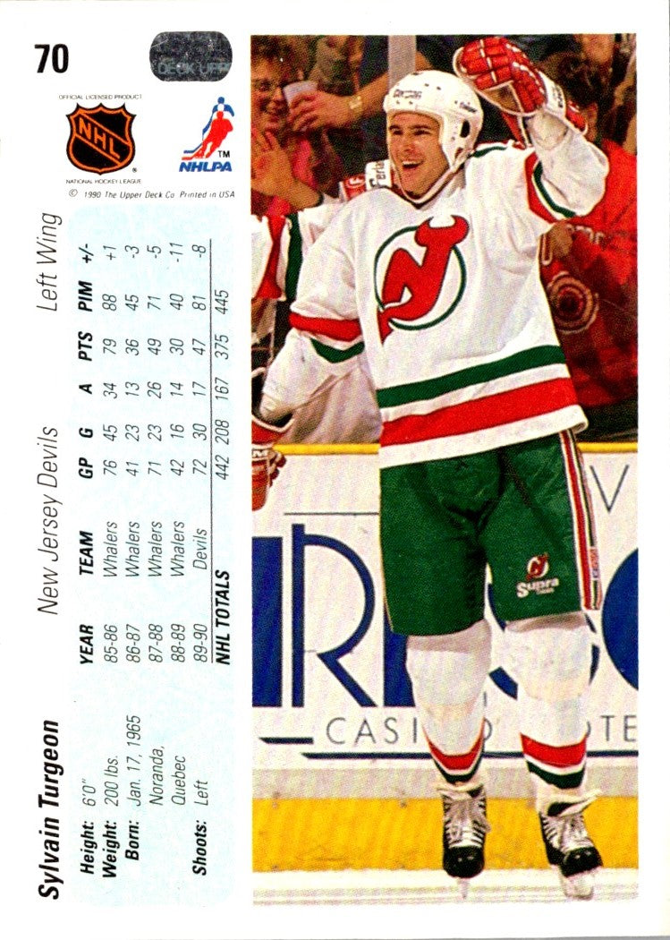 1990 Upper Deck Sylvain Turgeon