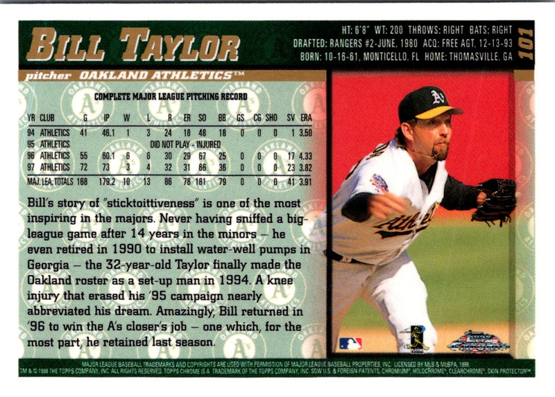 1998 Topps Bill Taylor
