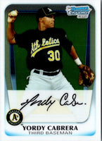 2011 Bowman Chrome Prospect Yordy Cabrera #BCP97