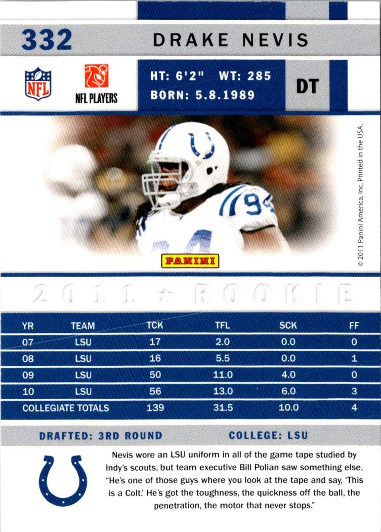 2011 Score Drake Nevis