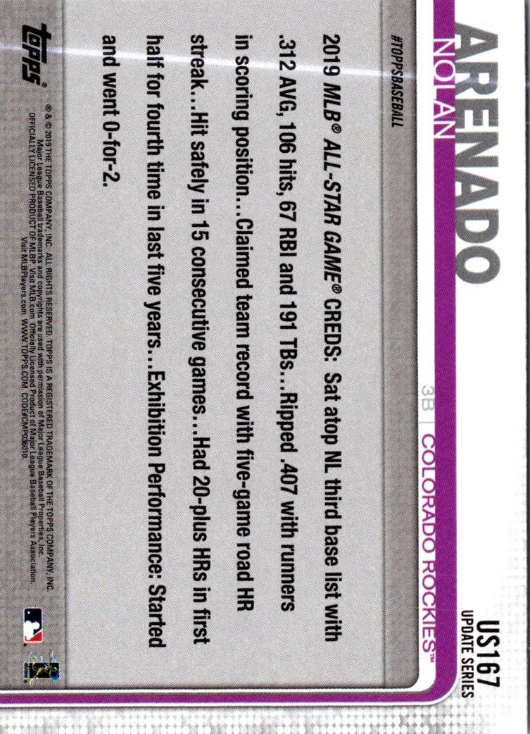 2019 Topps Update Nolan Arenado