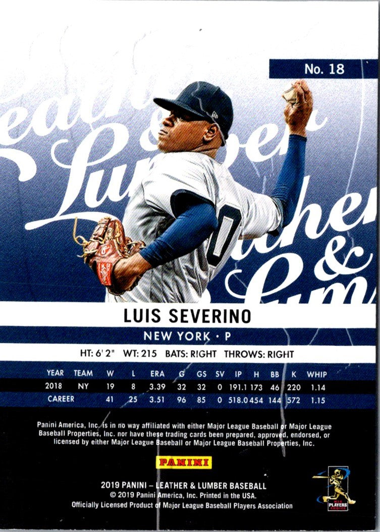 2019 Panini Leather & Lumber Luis Severino