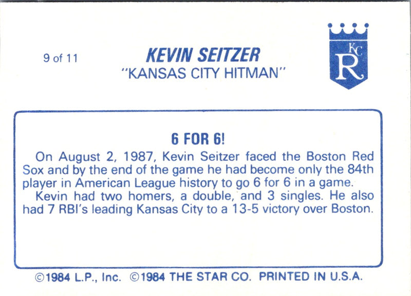 1988 Star Kevin Seitzer Kevin Seitzer