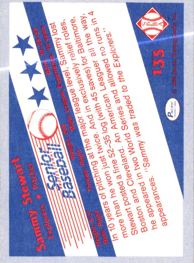 1990 Pacific Senior League Sammy Stewart