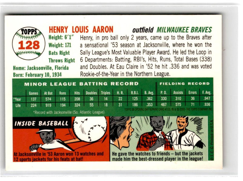 2000 Topps Limited Aaron Hank Aaron