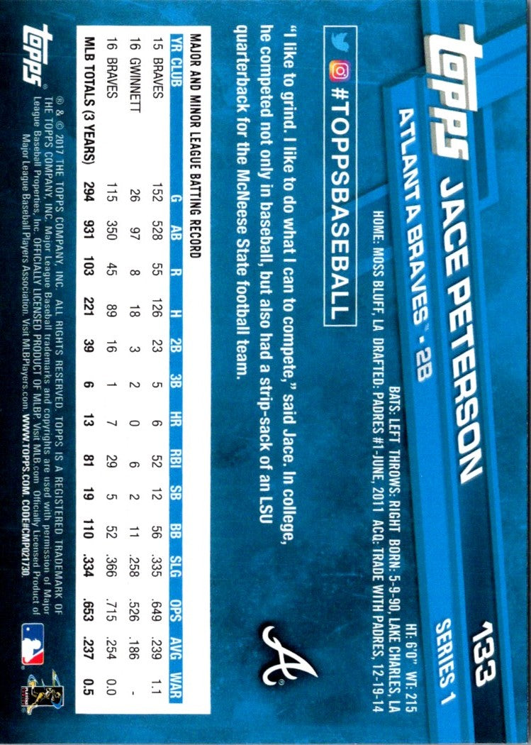 2017 Topps Jace Peterson
