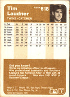 1983 Fleer Tim Laudner #618