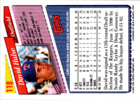 1993 Topps Gold David Hulse #118 Rookie