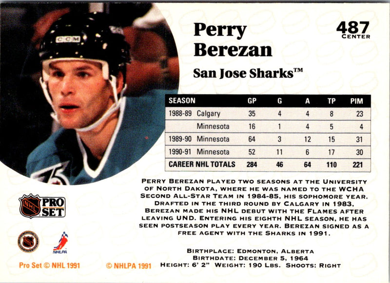 1991 Pro Set Perry Berezan