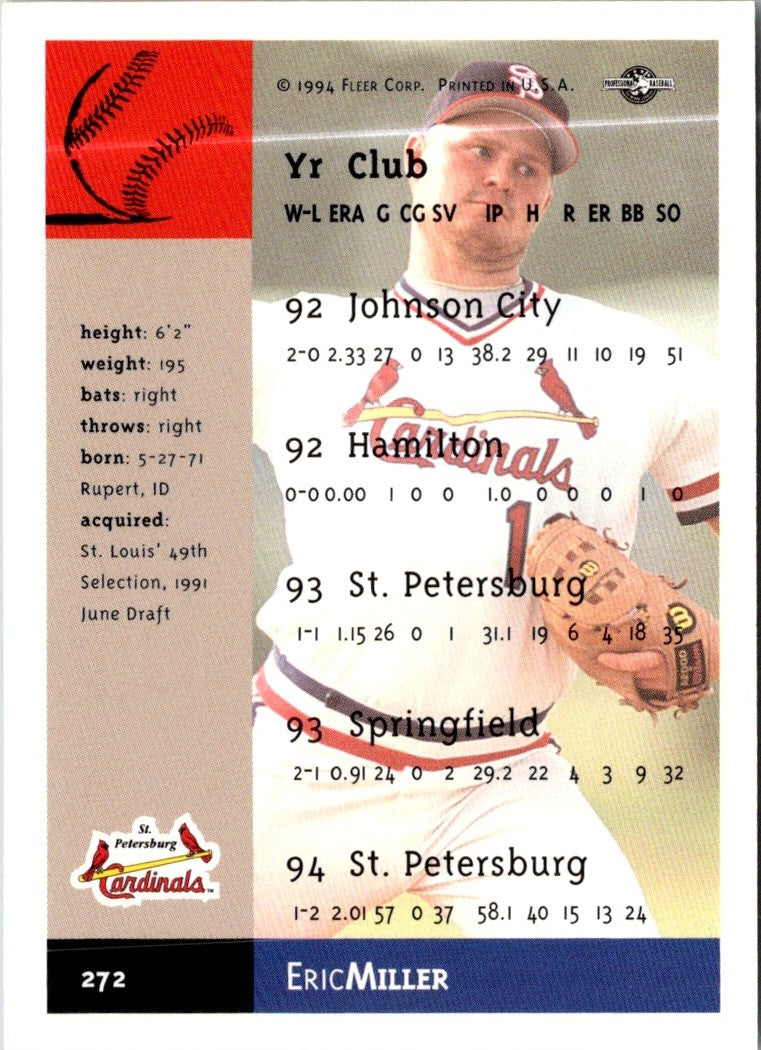 1994 Fleer Excel Eric Miller