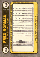 1981 Fleer Fred Norman #158