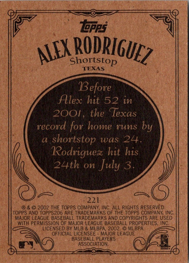 2002 Topps 206 Alex Rodriguez