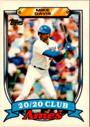 1989 Topps Ames 20/20 Club Mike Davis