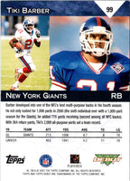 2001 Topps Debut Tiki Barber #99