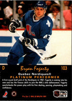 1991 Pro Set Platinum Bryan Fogarty #103