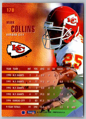 1995 Fleer Mark Collins #178