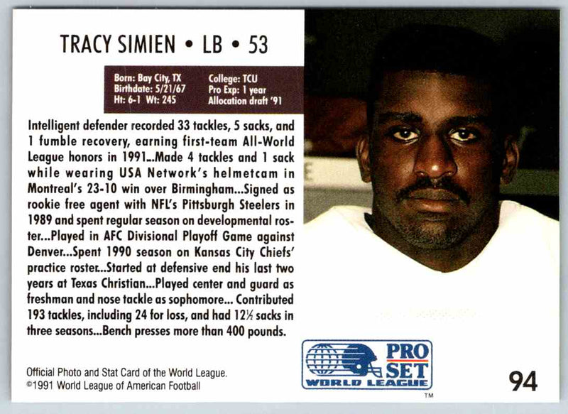 1991 Proset World League Tracy Simien