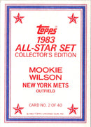 1983 Topps Glossy Send-Ins Mookie Wilson
