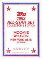 1983 Topps Glossy Send-Ins Mookie Wilson #2