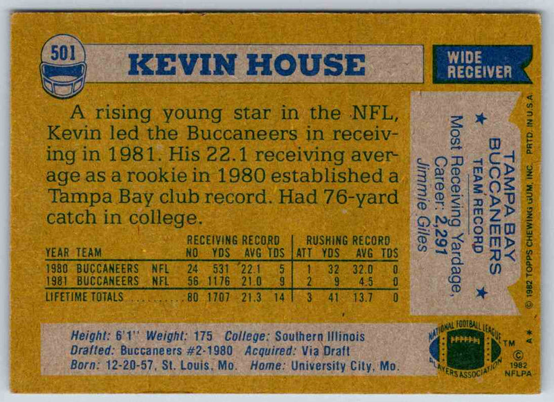 1982 Topps Kevin House