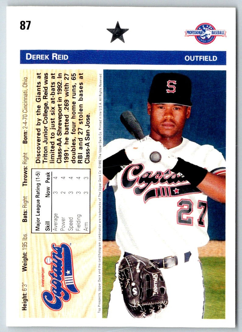 1992 Upper Deck Minors Derek Reid