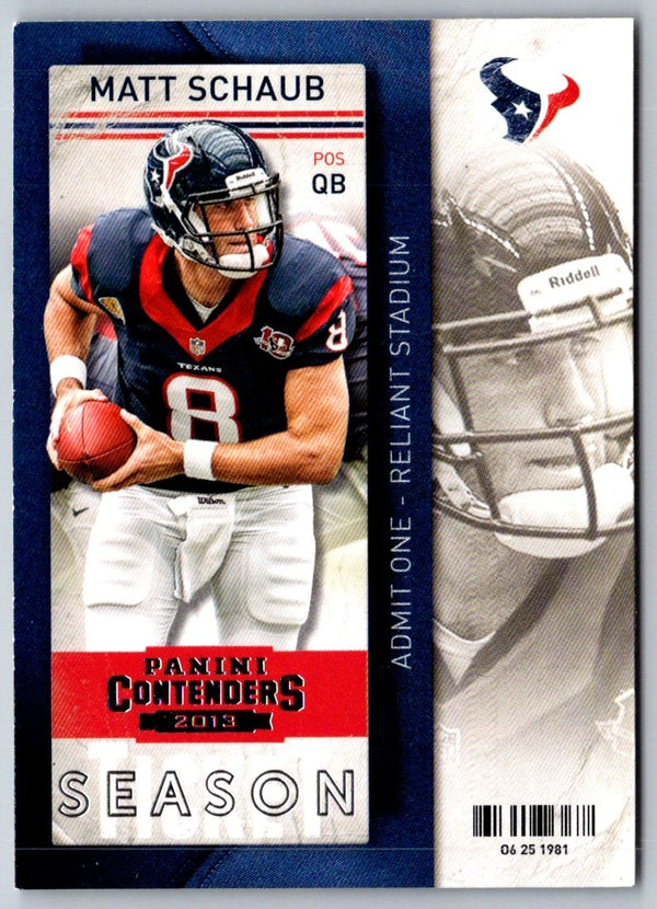 2013 Panini Contenders Matt Schaub #92