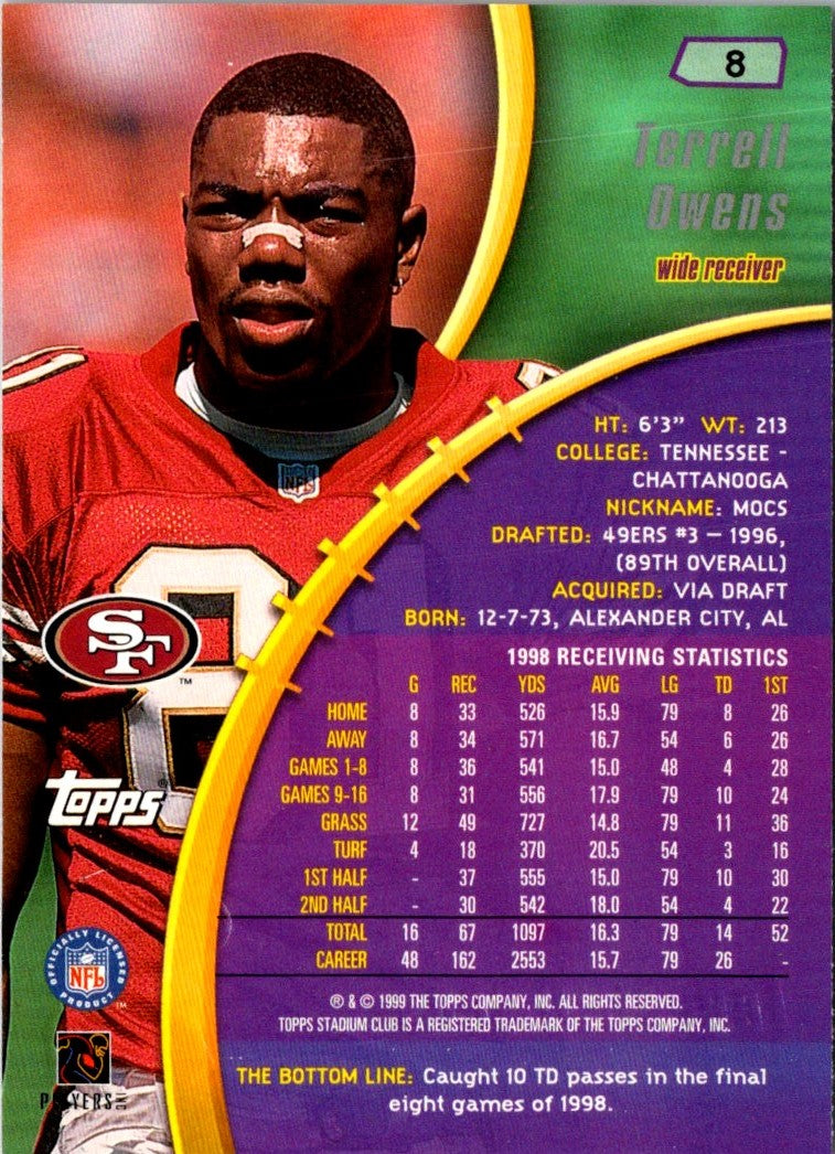 1999 Stadium Club Terrell Owens