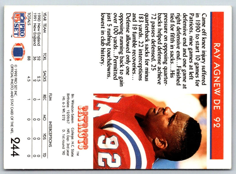 1992 Pro Set Ray Agnew