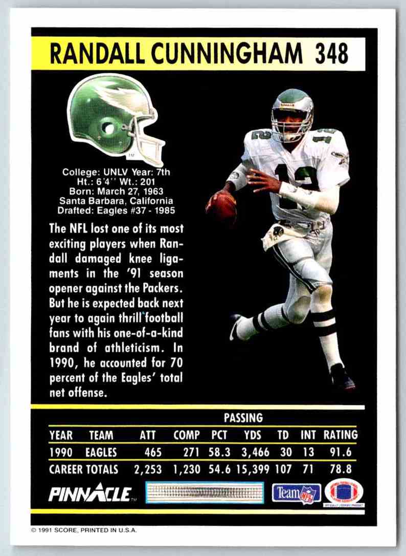 1991 Pinnacle Randall Cunningham