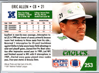 1991 Pro Set Eric Allen #253