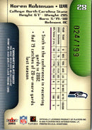 2003 Fleer Avant Black Koren Robinson