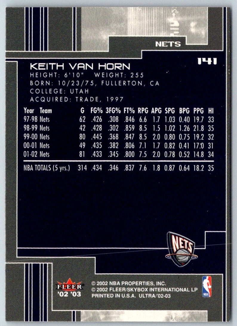 2002 Ultra Keith Van Horn