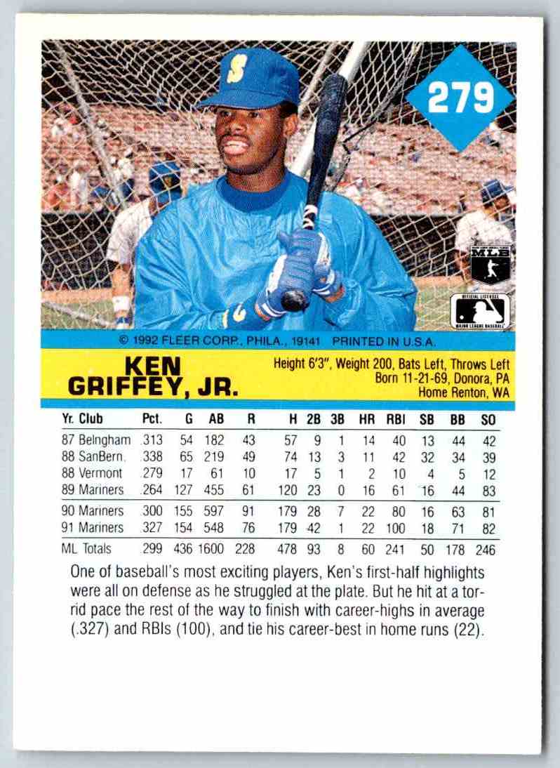 1992 Fleer Ken Griffey JR.