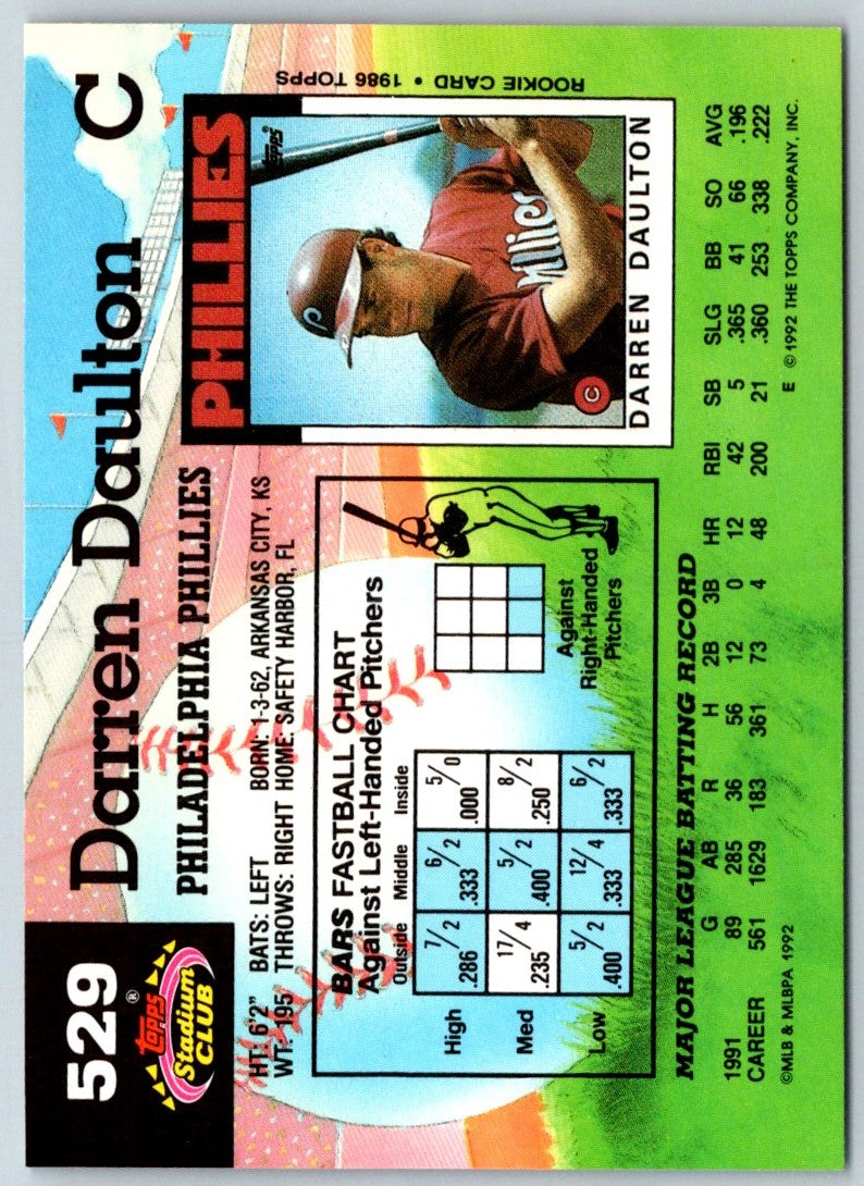 1992 Stadium Club Darren Daulton