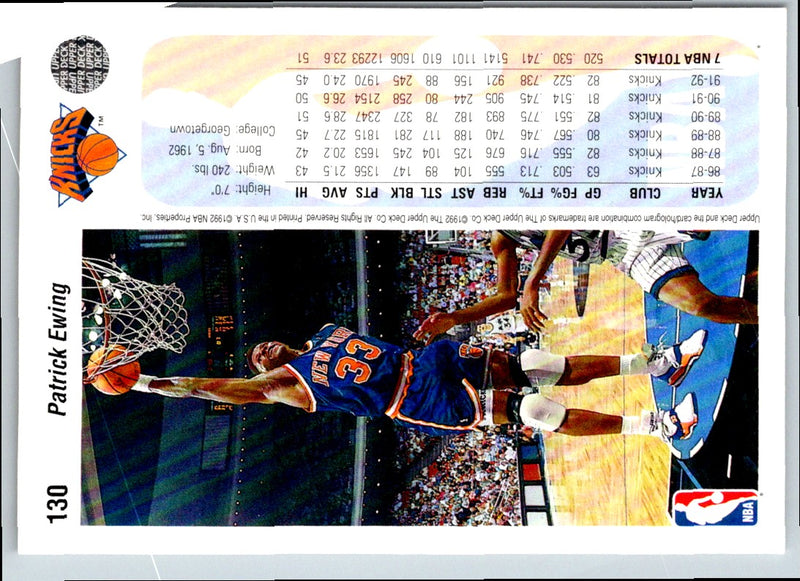 1992 Upper Deck Patrick Ewing