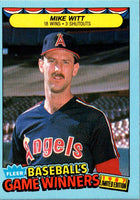 1987 Fleer Game Winners Mike Witt #43