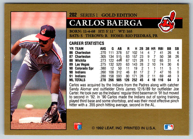 1992 Leaf Carlos Baerga