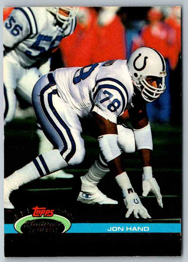 1991 Topps Stadium Club Football Jon Hand #392