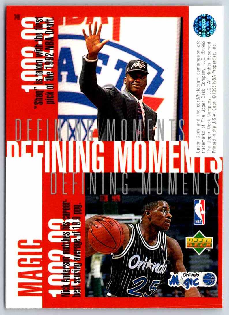 1998 Upper Deck Orlando Magic