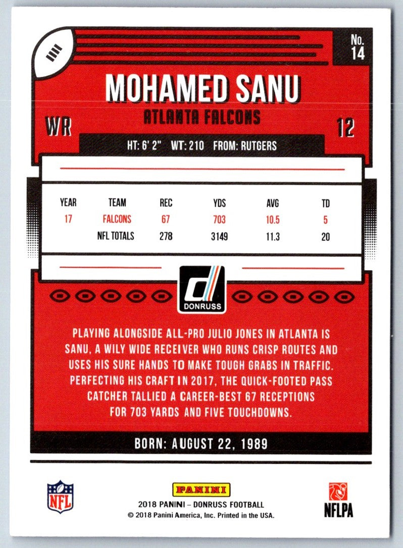 2018 Donruss Mohamed Sanu